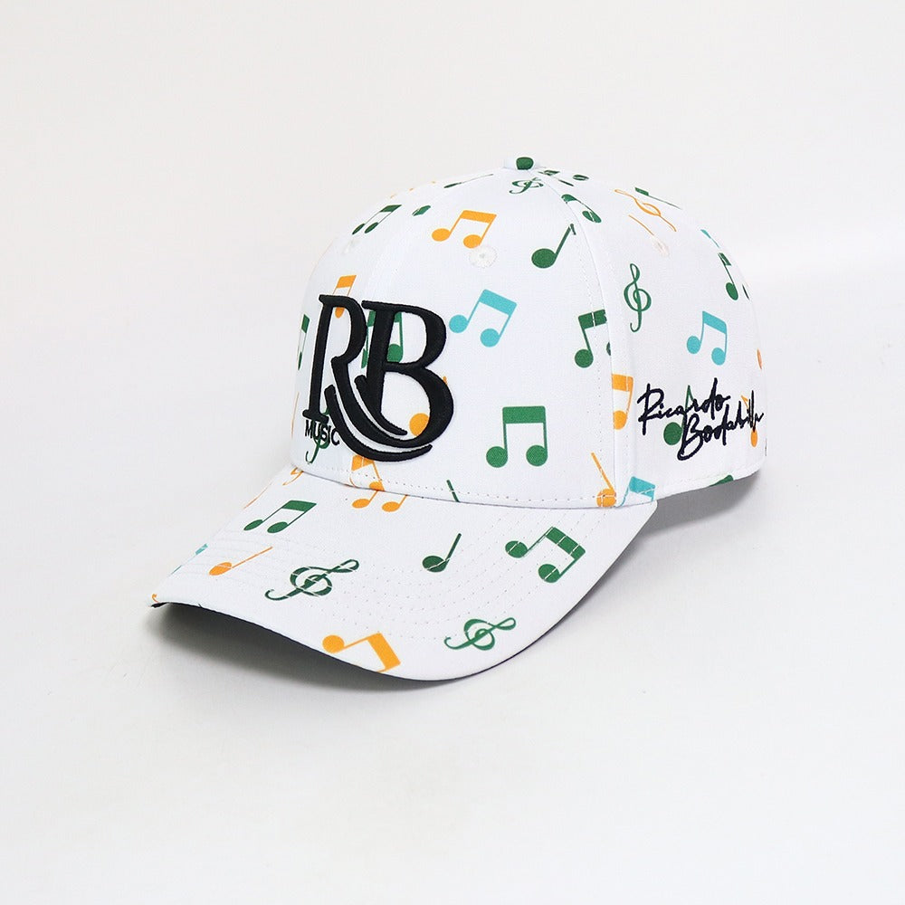 GORRA BLANCA SIMBOLOS MUSICALES